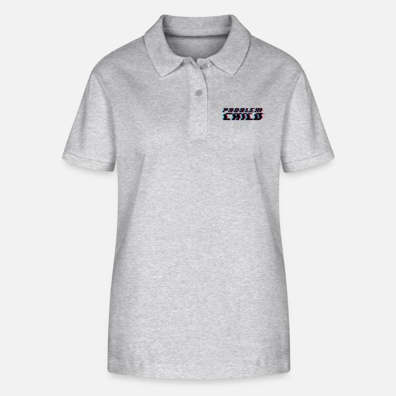 Problem Child (dunkel) - Stanley/Stella Frauen Bio-Poloshirt ELLISER - Grau meliert