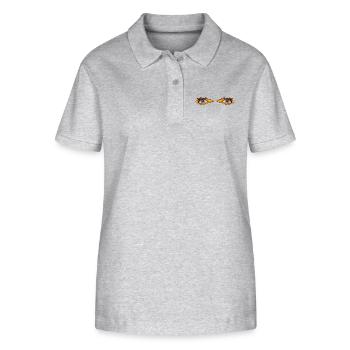 Feueraugen Explosion - Stanley/Stella Frauen Bio-Poloshirt ELLISER - Grau meliert - Vorne - Anna (173cm)