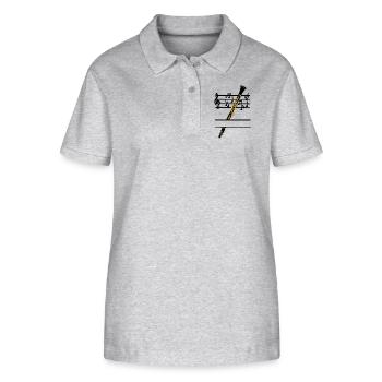 Clarinet brass music tones - Stanley/Stella Women’s Organic Polo Shirt ELLISER - heather grey - Front - Anna (173cm)