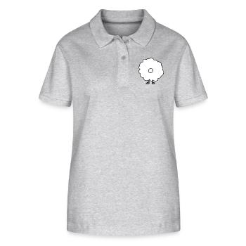 Schaf von hinten - Stanley/Stella Frauen Bio-Poloshirt ELLISER - Grau meliert - Vorne - Anna (173cm)
