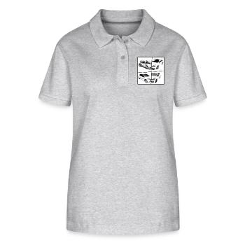 RS Generation - Polo bio ELLISER Stanley/Stella Femme - gris chiné - Devant - Anna (173cm)