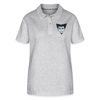 Halloween Vampire Count Dracula - Stanley/Stella Women’s Organic Polo Shirt ELLISER - heather grey - Front - Anna (173cm)
