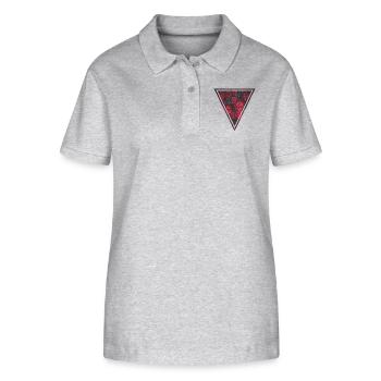 Roses Triangle - Stanley/Stella Women’s Organic Polo Shirt ELLISER - heather grey - Front - Anna (173cm)
