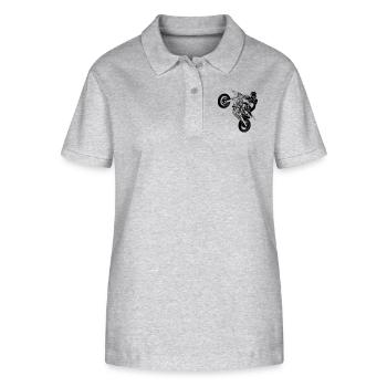 Supermoto - Stanley/Stella Frauen Bio-Poloshirt ELLISER - Grau meliert - Vorne - Anna (173cm)