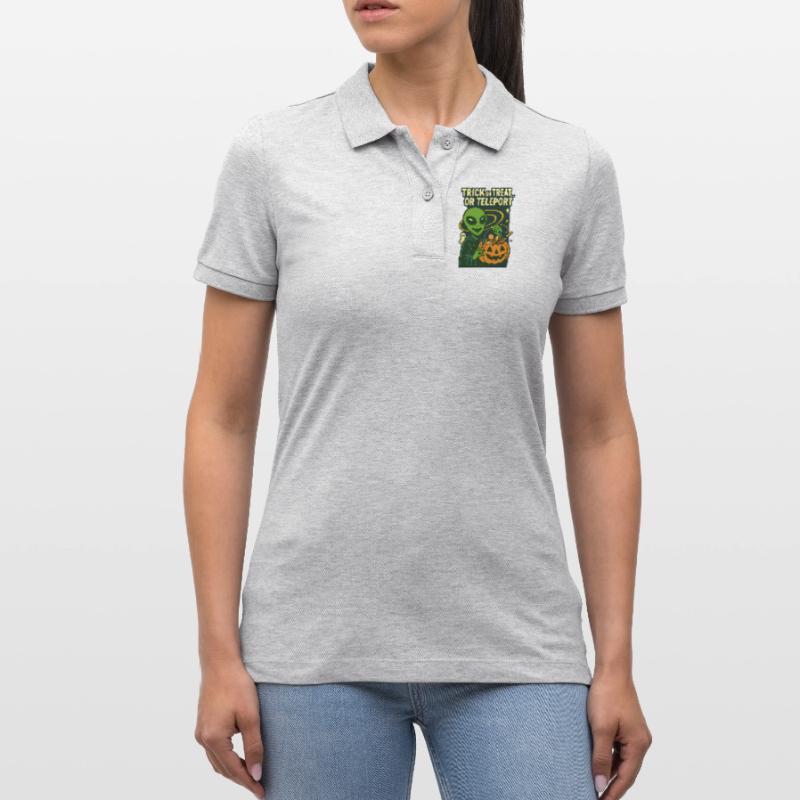 Alien Halloween T-Shirt – Süßes oder Saures... oder... Stanley/Stella Frauen Bio-Poloshirt ELLISER