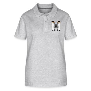 Emperor penguins - Stanley/Stella Women’s Organic Polo Shirt ELLISER - heather grey - Front - Anna (173cm)
