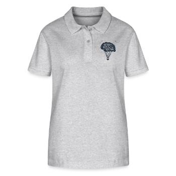 Wissenschaft - Stanley/Stella Frauen Bio-Poloshirt ELLISER - Grau meliert - Vorne - Anna (173cm)