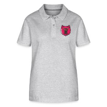 Bär - Stanley/Stella Frauen Bio-Poloshirt ELLISER - Grau meliert - Vorne - Anna (173cm)