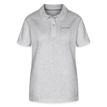 AMORE - love - Stanley/Stella Women’s Organic Polo Shirt ELLISER - heather grey - Front - Anna (173cm)