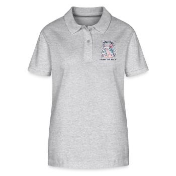 law of attraction quote - Stanley/Stella Women’s Organic Polo Shirt ELLISER - heather grey - Front - Anna (173cm)