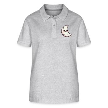 moon - Stanley/Stella Women’s Organic Polo Shirt ELLISER - heather grey - Front - Anna (173cm)