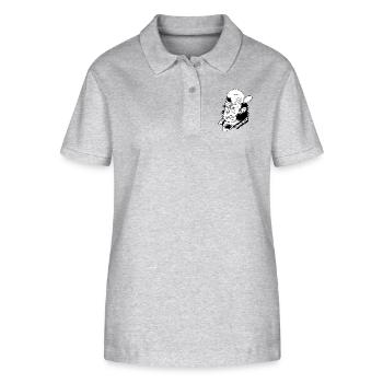 Monkey Funky - Stanley/Stella Women’s Organic Polo Shirt ELLISER - heather grey - Front - Anna (173cm)