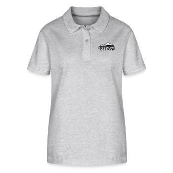 Pistesau, winter holidays, skiing, skiers - Stanley/Stella Women’s Organic Polo Shirt ELLISER - heather grey - Front - Anna (173cm)