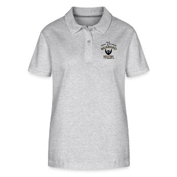 Der bärtige Mann - Stanley/Stella Frauen Bio-Poloshirt ELLISER - Grau meliert - Vorne - Anna (173cm)