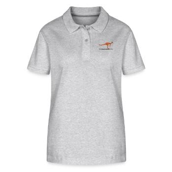 Tiere Känguru - Stanley/Stella Frauen Bio-Poloshirt ELLISER - Grau meliert - Vorne - Anna (173cm)