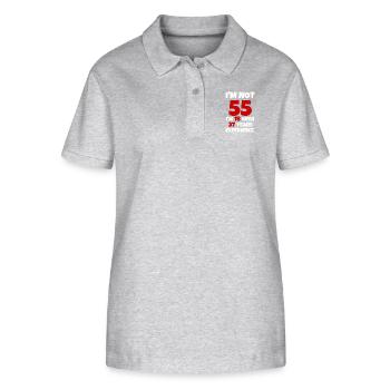 55 is like 18 only with 37 years of experience Birthday - Stanley/Stella Women’s Organic Polo Shirt ELLISER - heather grey - Front - Anna (173cm)