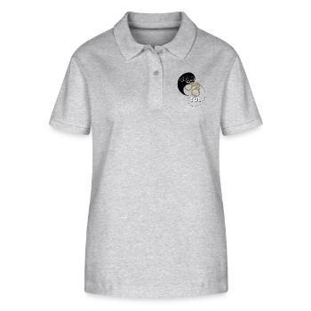 Dom Sub - Polo bio ELLISER Stanley/Stella Femme - gris chiné - Devant - Anna (173cm)