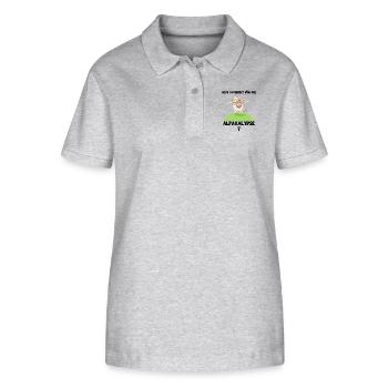 Are you ready - alpaca - Stanley/Stella Women’s Organic Polo Shirt ELLISER - heather grey - Front - Anna (173cm)