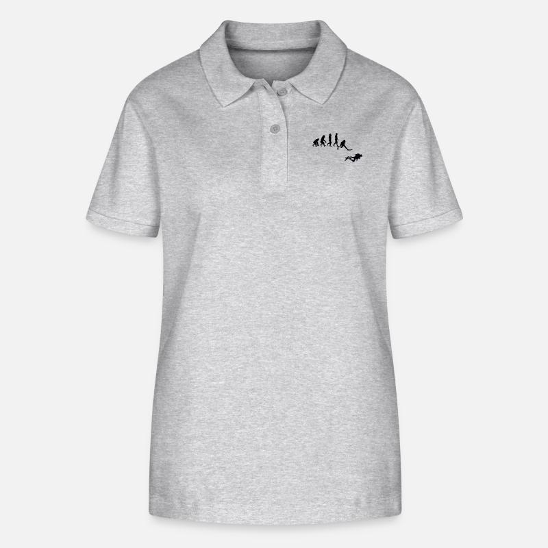 Evolution Plongée - Polo bio ELLISER Stanley/Stella Femme - gris chiné