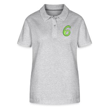 6 - Stanley/Stella Women’s Organic Polo Shirt ELLISER - heather grey - Front - Anna (173cm)