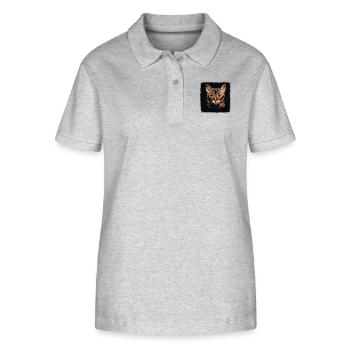 Bengal Cat Bengalkatze - Stanley/Stella Women’s Organic Polo Shirt ELLISER - heather grey - Front - Anna (173cm)