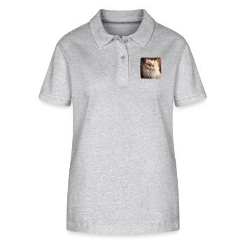 Persian Cat Perserkatze - Stanley/Stella Women’s Organic Polo Shirt ELLISER - heather grey - Front - Anna (173cm)