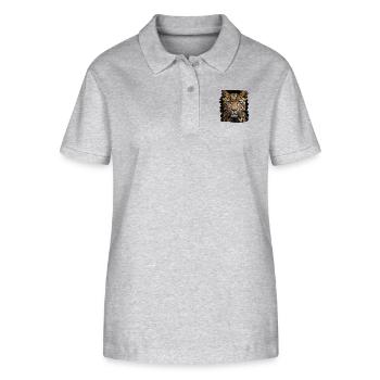 Leoparden Leopard - Stanley/Stella Women’s Organic Polo Shirt ELLISER - heather grey - Front - Anna (173cm)