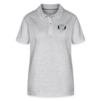 Bayern - Stanley/Stella Frauen Bio-Poloshirt ELLISER - Grau meliert - Vorne - Anna (173cm)