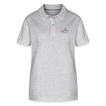 Fit & Fat - Stanley/Stella Women’s Organic Polo Shirt ELLISER - heather grey - Front - Anna (173cm)