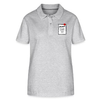 Humor Saying Sayings Jokes - Stanley/Stella Women’s Organic Polo Shirt ELLISER - heather grey - Front - Anna (173cm)