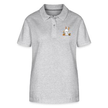 Gespenst - Stanley/Stella Frauen Bio-Poloshirt ELLISER - Grau meliert - Vorne - Anna (173cm)