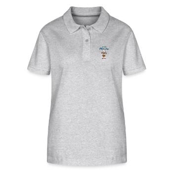 Pittiplatsch Let the Music play - Stanley/Stella Frauen Bio-Poloshirt ELLISER - Grau meliert - Vorne - Anna (173cm)