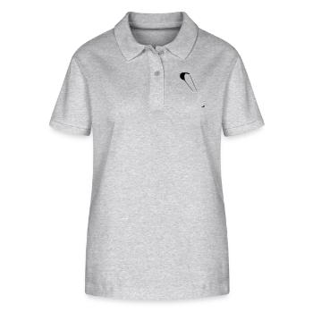Kitesurfen - Stanley/Stella Frauen Bio-Poloshirt ELLISER - Grau meliert - Vorne - Anna (173cm)