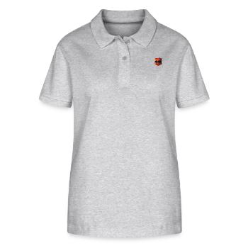 poche de poitrine - Polo bio ELLISER Stanley/Stella Femme - gris chiné - Devant - Anna (173cm)