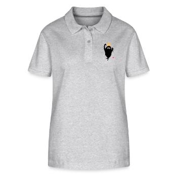 iLoveME - Stanley/Stella Frauen Bio-Poloshirt ELLISER - Grau meliert - Vorne - Anna (173cm)