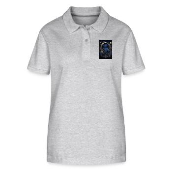 Sternzeichen Schütze - Stanley/Stella Frauen Bio-Poloshirt ELLISER - Grau meliert - Vorne - Anna (173cm)