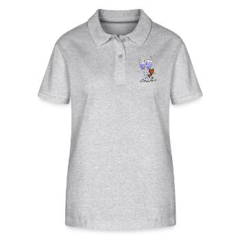 Glasses - Stanley/Stella Women’s Organic Polo Shirt ELLISER - heather grey - Front - Anna (173cm)