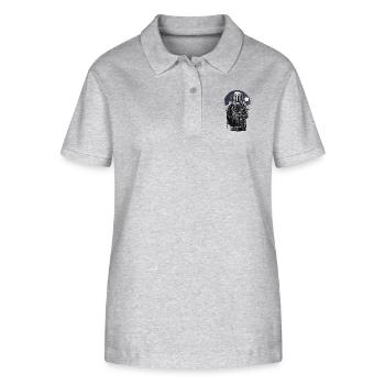 ASTRONAUT REBELL - Lustiges Astronauten Geschenk - Stanley/Stella Frauen Bio-Poloshirt ELLISER - Grau meliert - Vorne - Anna (173cm)