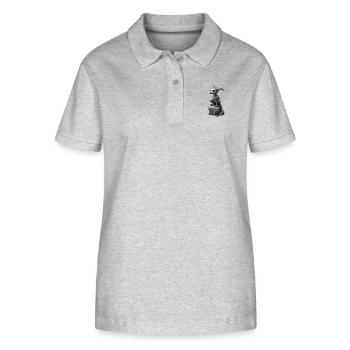 Monster on Stone 2 - Stanley/Stella Frauen Bio-Poloshirt ELLISER - Grau meliert - Vorne - Anna (173cm)