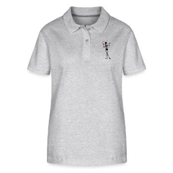 Skeleton lovers - Stanley/Stella Women’s Organic Polo Shirt ELLISER - heather grey - Front - Anna (173cm)