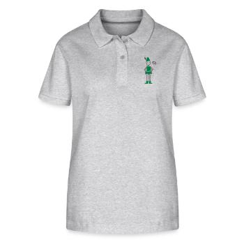 peter pan - Stanley/Stella Frauen Bio-Poloshirt ELLISER - Grau meliert - Vorne - Anna (173cm)