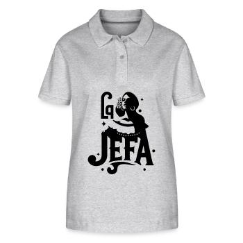 La Jefa Funny Spanish Quote for Strong Mexican Wom - Stanley/Stella Women’s Organic Polo Shirt ELLISER - heather grey - Front - Anna (173cm)