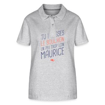 Du gehst ein bisschen zu weit, Maurice - Stanley/Stella Frauen Bio-Poloshirt ELLISER - Grau meliert - Vorne - Anna (173cm)