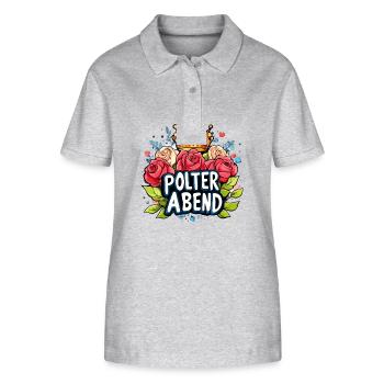 Polterabend Polter Hochzeit - Stanley/Stella Frauen Bio-Poloshirt ELLISER - Grau meliert - Vorne - Anna (173cm)