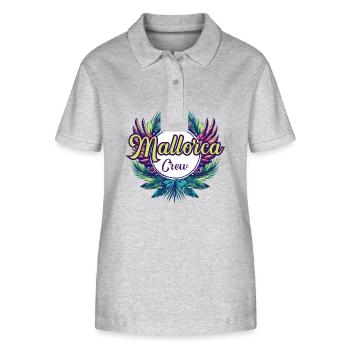 Mallorca Crew Urlaub - Stanley/Stella Frauen Bio-Poloshirt ELLISER - Grau meliert - Vorne - Anna (173cm)
