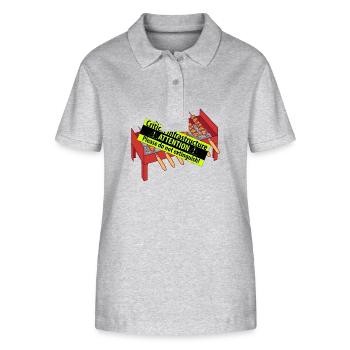 Der Grill ist eine Kritische Infrastruktur - Stanley/Stella Frauen Bio-Poloshirt ELLISER - Grau meliert - Vorne - Anna (173cm)