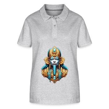 Ägypten / Pharao / Mumien / Hieroglyphen / Sphinx - Stanley/Stella Frauen Bio-Poloshirt ELLISER - Grau meliert - Vorne - Anna (173cm)