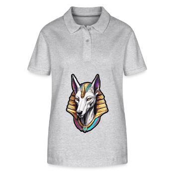 Ägypten / Pharao / Mumien / Hieroglyphen / Sphinx - Stanley/Stella Frauen Bio-Poloshirt ELLISER - Grau meliert - Vorne - Anna (173cm)