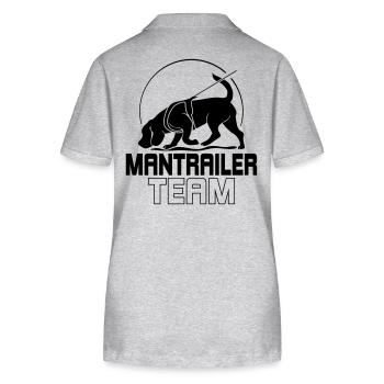 MANTRAILER TEAM Chien Sports Recherche Chien Chien Chien - Polo bio ELLISER Stanley/Stella Femme - gris chiné - Dos - Anna (173cm)