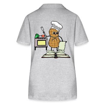 Peanut Cookbook Hobby Chef Kitchen Stove - Stanley/Stella Women’s Organic Polo Shirt ELLISER - heather grey - Back - Anna (173cm)